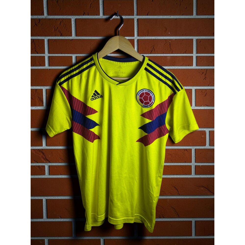 Adidas Colombia National Team Soccer Jersey Men's Medium Yellow